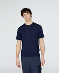 Extra Fine Merino Wool Crew Neck Tee - Midnight