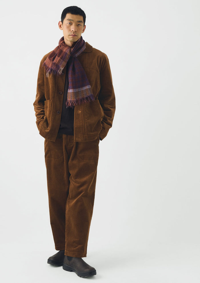 Fen Wool Knot Scarf | Dark Aubergine