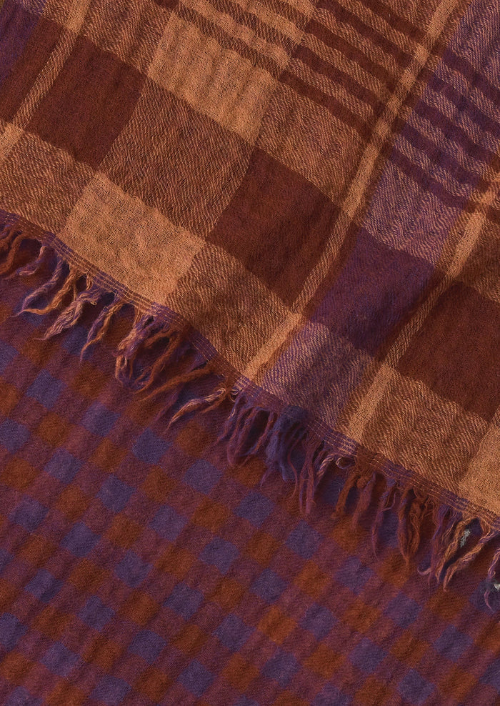 Fen Wool Knot Scarf | Dark Aubergine
