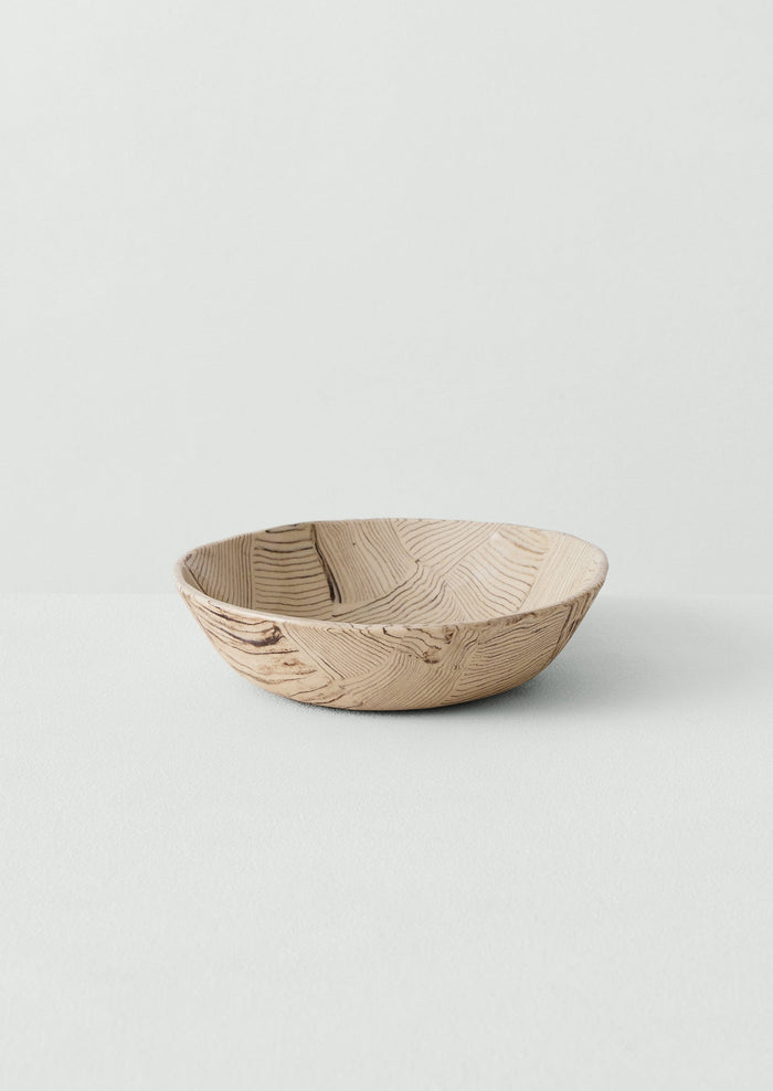 Fern Taylor Striped Nerikomi Bowl | Off White/Black