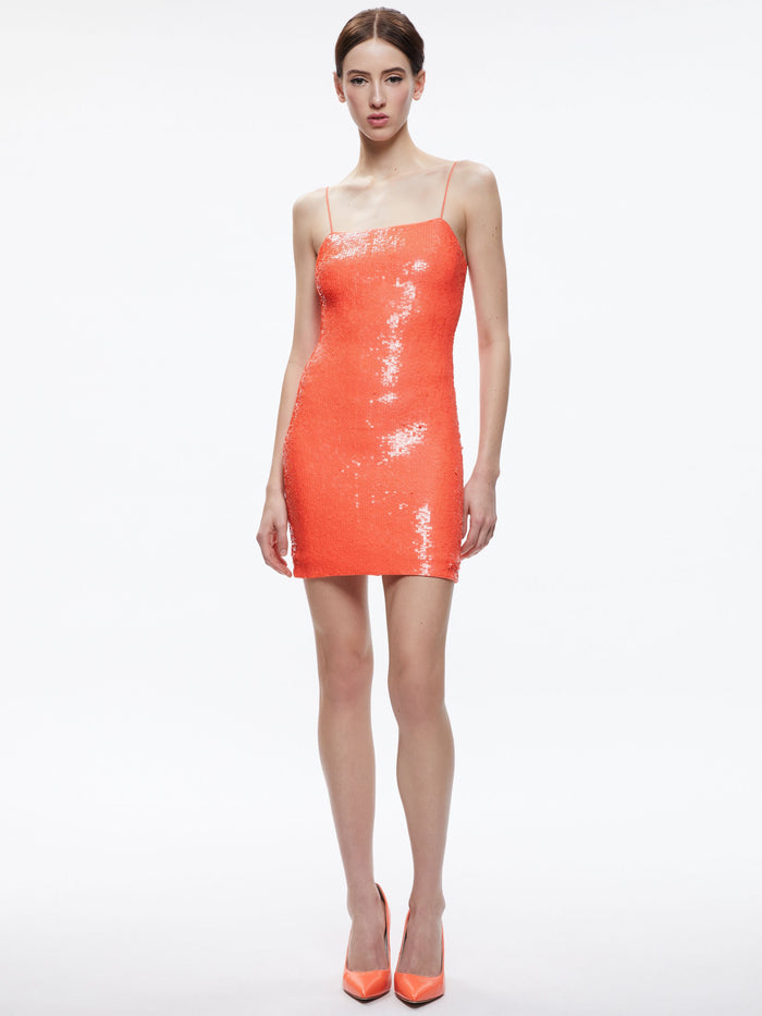 FIFI SEQUIN MAXI DRESS - CORAL SUNSET