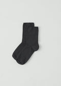 Fine Cotton Cashmere Socks | Charcoal Melange