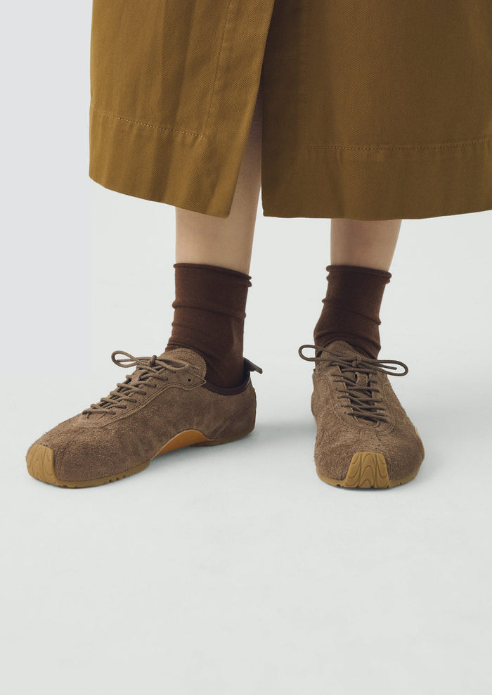 Fine Cotton Cashmere Socks | Chocolate
