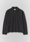 Fine Stripe Crinkle Cotton Smock Top | Earth/Ecru
