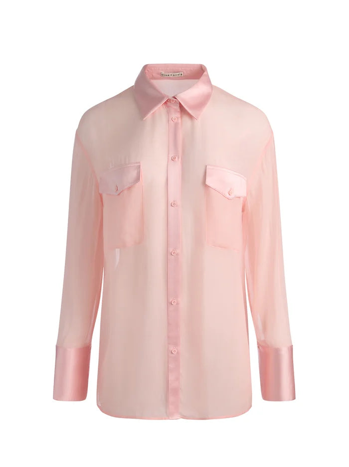FINELY OVERSIZED UTILITY SHIRT - ENGLISH ROSE