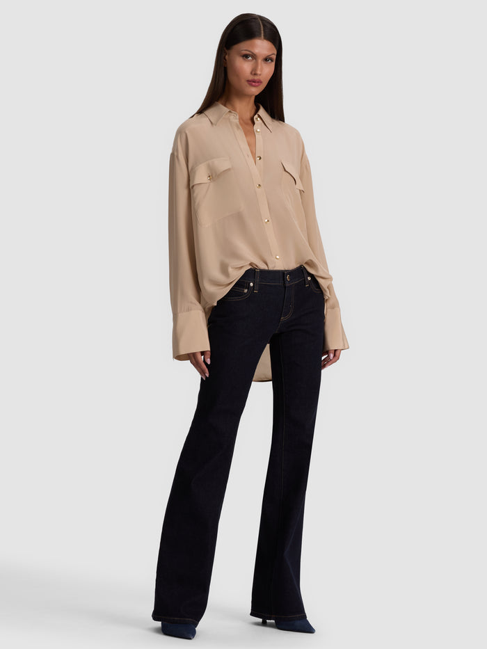 FINELY OVERSIZED UTILITY SHIRT - SAND