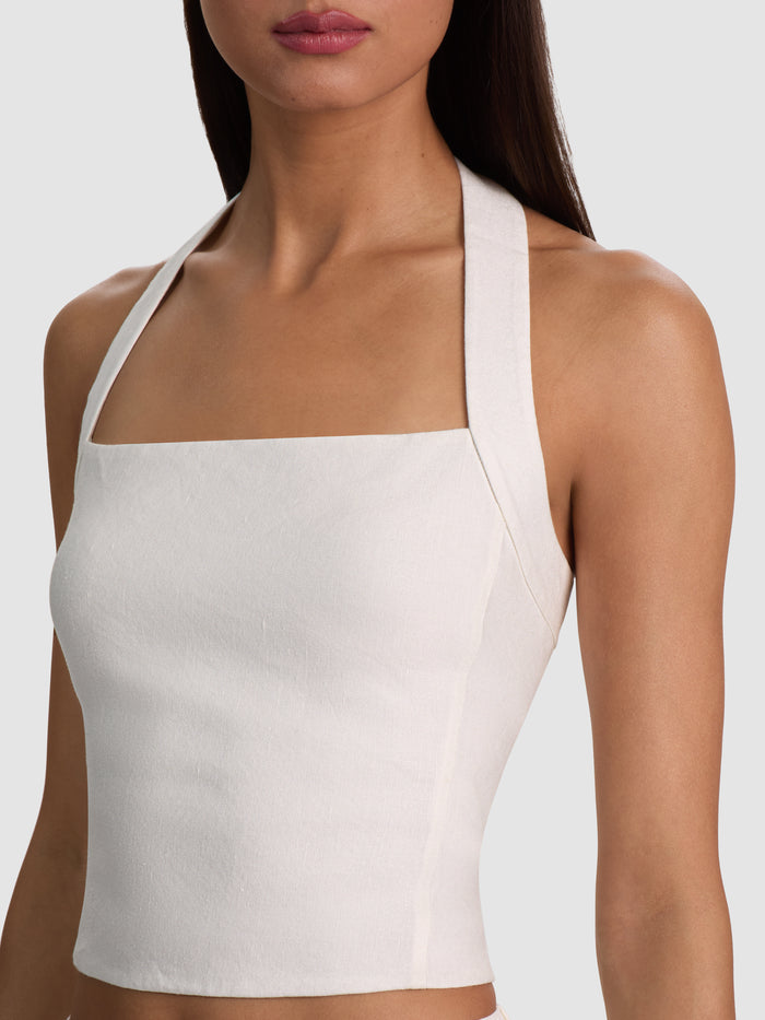 FIONA HALTER CROPPED TOP - OFF WHITE