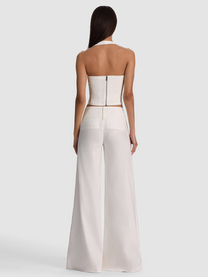 FIONA HALTER CROPPED TOP - OFF WHITE