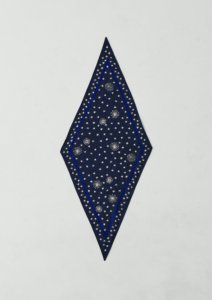 Fireworks Silk Scarf | Slate