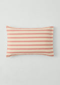 Fjord Flannel Stripe Cotton Pillowcase Set | Rosehip/Ecru