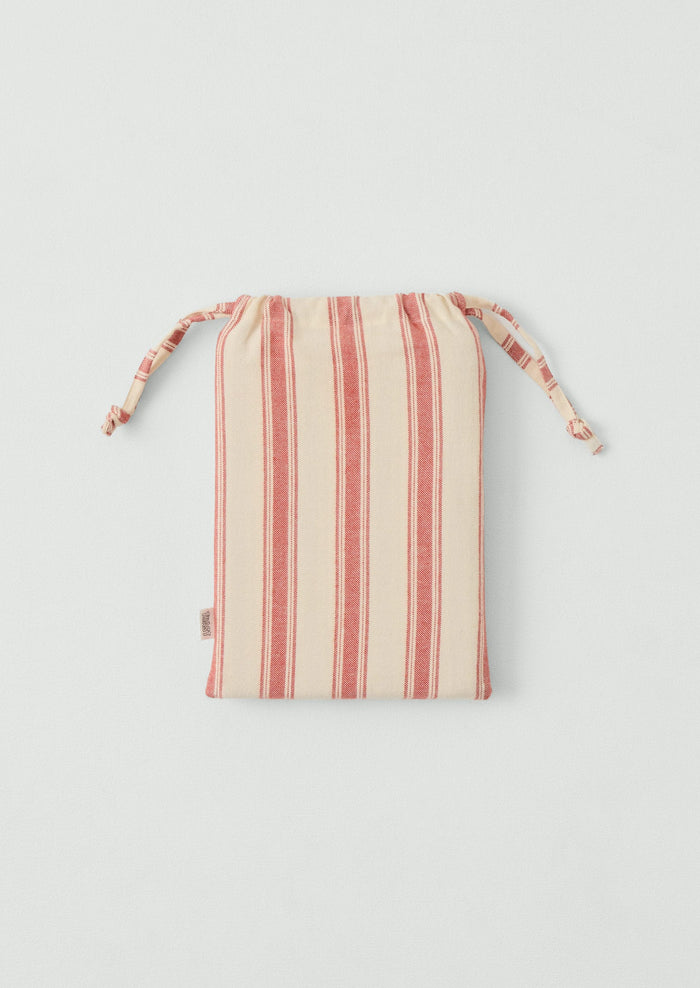 Fjord Flannel Stripe Oxford Pillowcase Set | Rosehip/Ecru