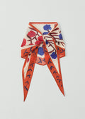 Flower Crown Print Triangle Bandana | Cobalt