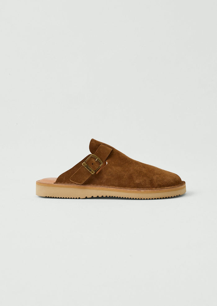 Fracap Suede Mules | Tabacco