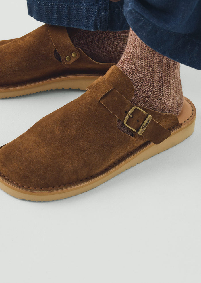 Fracap Suede Mules | Tabacco