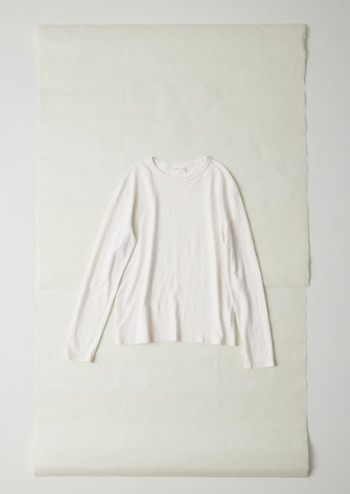 Frank Cotton Long Sleeve Tee | Chalk