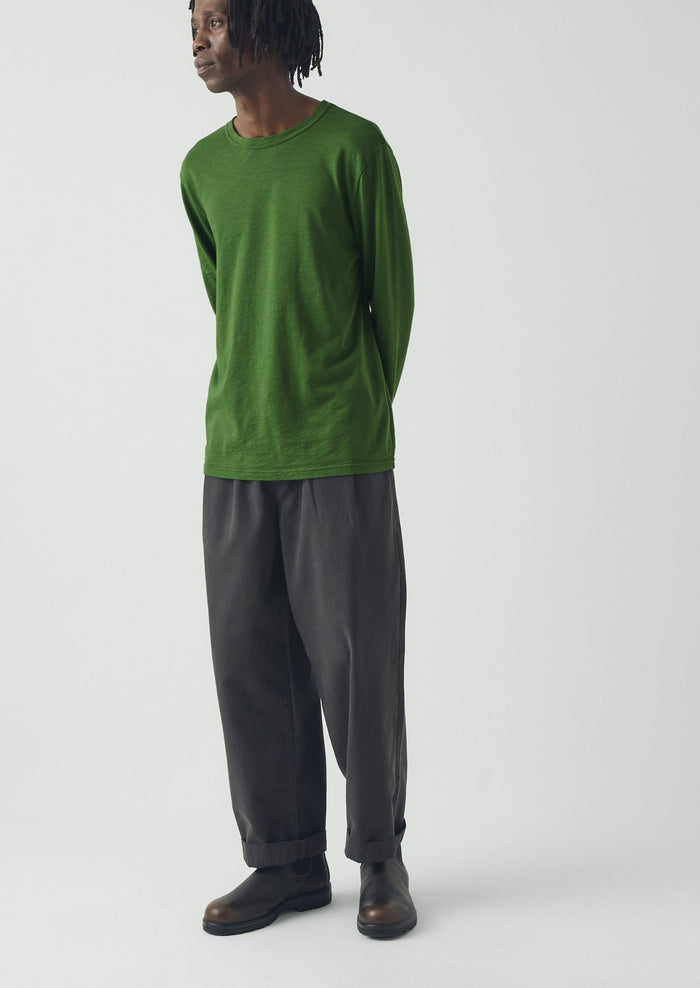 Frank Cotton Long Sleeve Tee | Grass Green