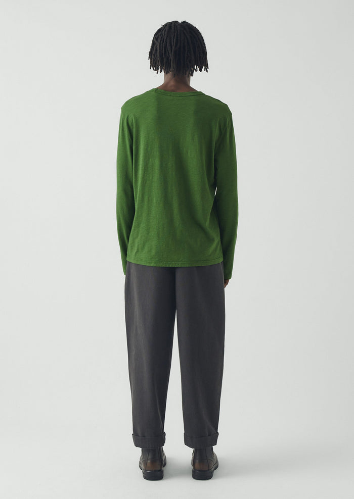 Frank Cotton Long Sleeve Tee | Grass Green