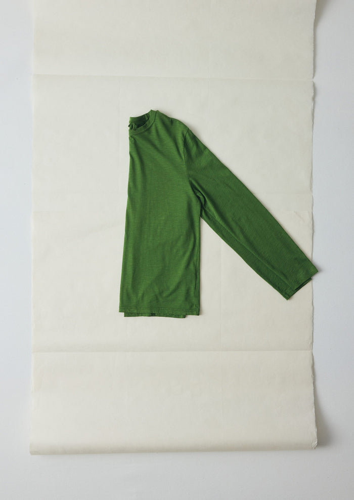 Frank Cotton Long Sleeve Tee | Grass Green