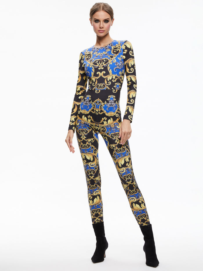FREDDIE CREW NECK CATSUIT - REGAL ROMANCE SAPPHIRE
