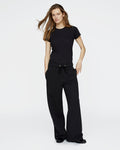 French Terry Open Bottom Sweatpants - Black