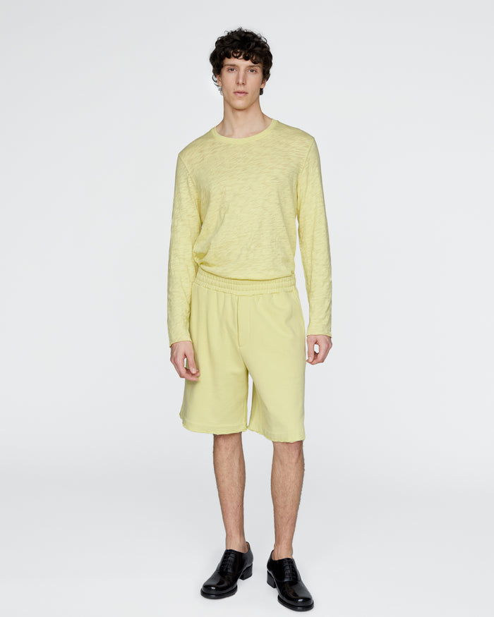 French Terry Pull-On Shorts - Mellow Yellow