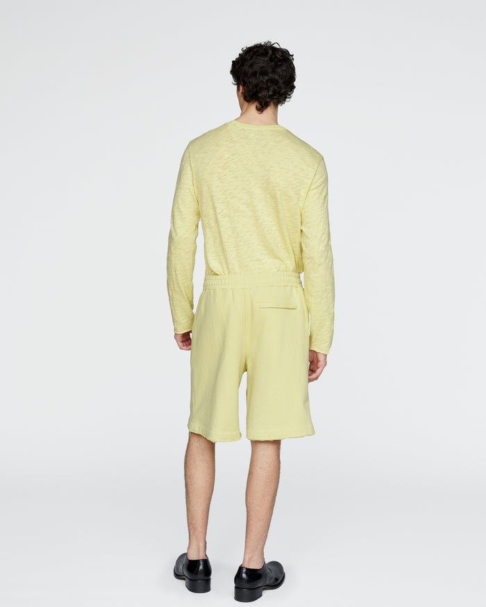 French Terry Pull-On Shorts - Mellow Yellow