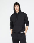 French Terry Pullover Hoodie - Black