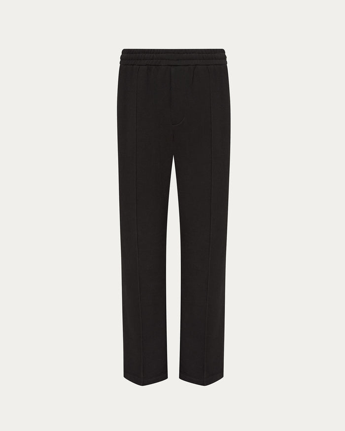 French Terry Straight Leg Sweatpants - Black