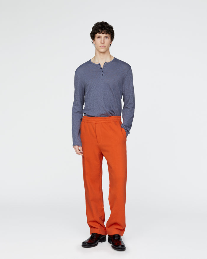 French Terry Straight Leg Sweatpants - Tomato