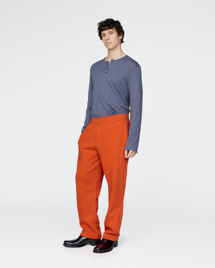French Terry Straight Leg Sweatpants - Tomato