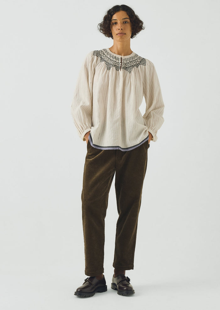 Gabi Cord Pull On Pants | Bronze Green