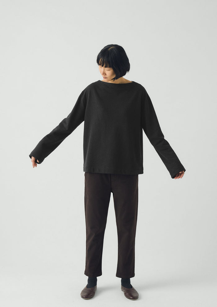 Gabi Cotton Pull On Pants | Black Walnut