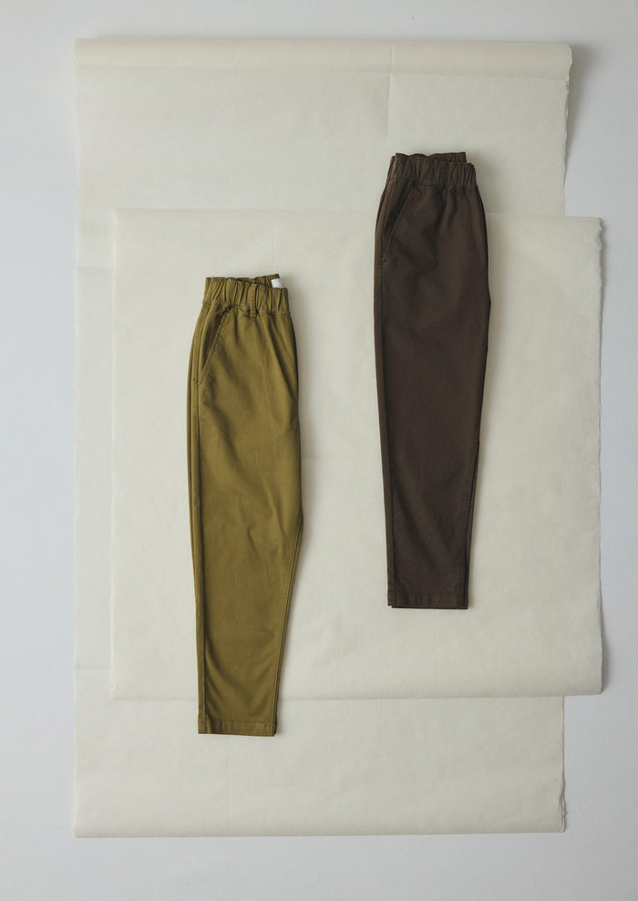 Gabi Cotton Pull On Pants | Black Walnut