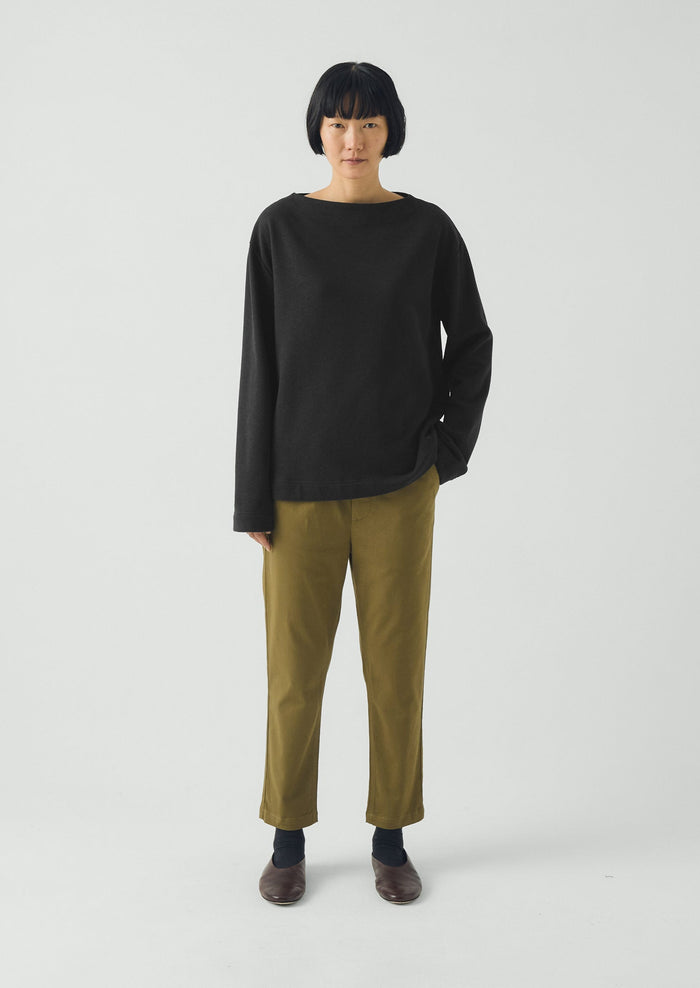 Gabi Cotton Pull On Pants | Olive Leaf