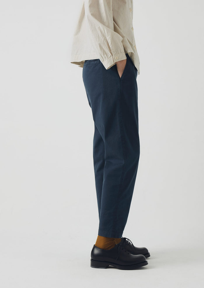 Gabi Cotton Pull On Pants | Storm Blue