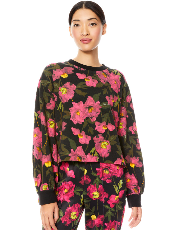GAIA BLOUSON SLEEVE SWEATSHIRT - CALIFORNIA POPPY