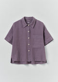 Garment Dyed Lightweight Linen Shirt | Dark Thistle