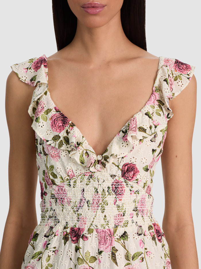 GEMMA ROMPER - GARDEN GOSSIP OFF WHITE