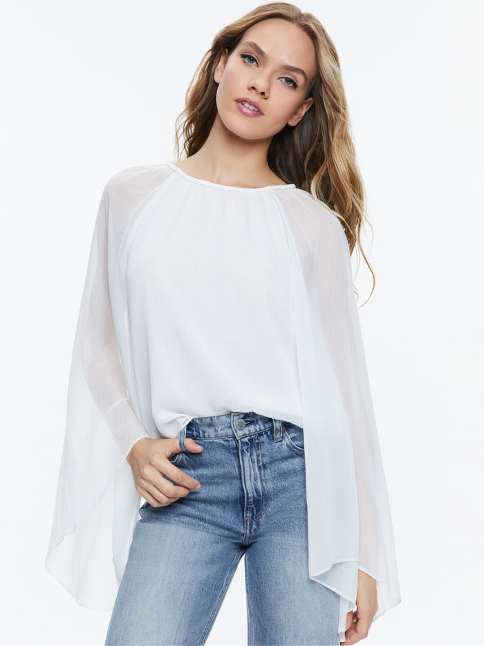 GITANA BLOUSON CROPPED TOP - OFF WHITE