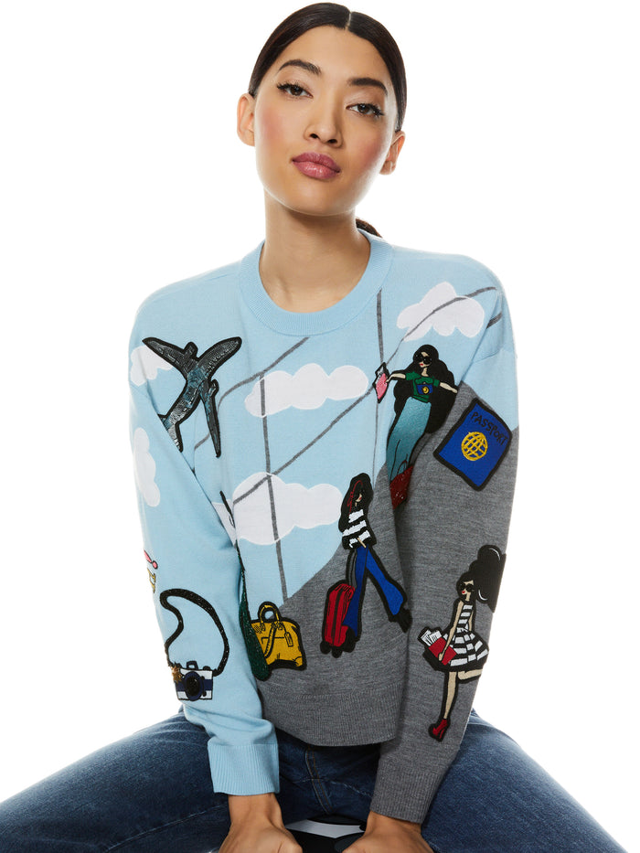 GLEESON EMBELLISHED PULLOVER - MULTI