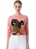 GLEESON EMBELLISHED PULLOVER - ROSE/MULTI