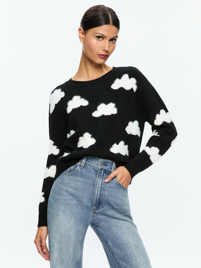 GLEESON PULLOVER - BLACK/SOFT WHITE