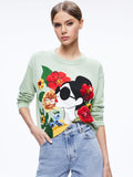 GLEESON STACE FACE PULLOVER - GREEN TEA/MULTI