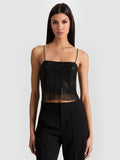 GRAZI CHAINMAIL TOP - BLACK