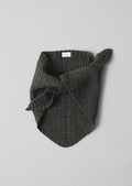 Grid Stitch Knitted Wool Bandana | Seaweed