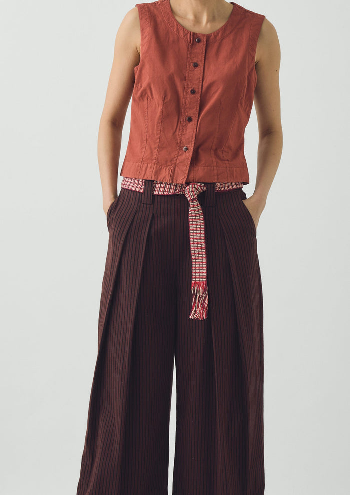Guanabana Hand Woven Belt | Raspberry/Ecru
