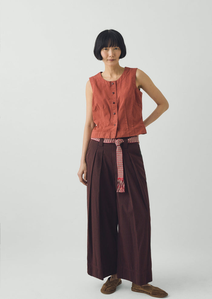 Guanabana Hand Woven Belt | Raspberry/Ecru