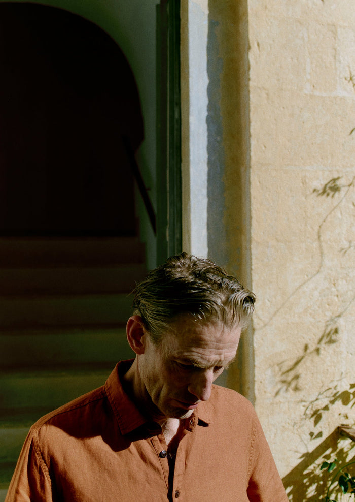 Half Placket Linen Shirt | Copper