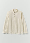 Half Placket Linen Shirt | Parchment