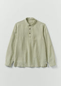 Half Placket Linen Shirt | Pebble